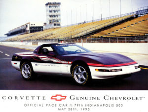 1995 Chevrolet Chevy Corvette Indy Pace Car Original Brochure 2 sided Fact Sheet