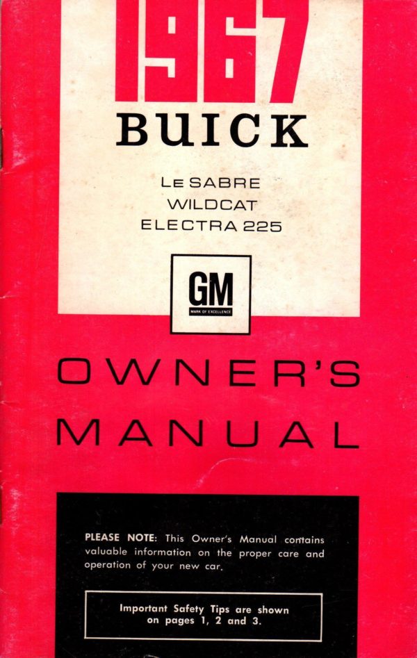 1967 Buick Owners Manual Canada