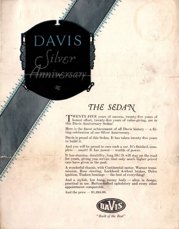 1927 Davis Brochure