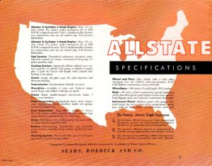 1953 Sears Allstate Automobile Brochure