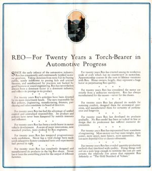 1925 Reo Cars Brochure